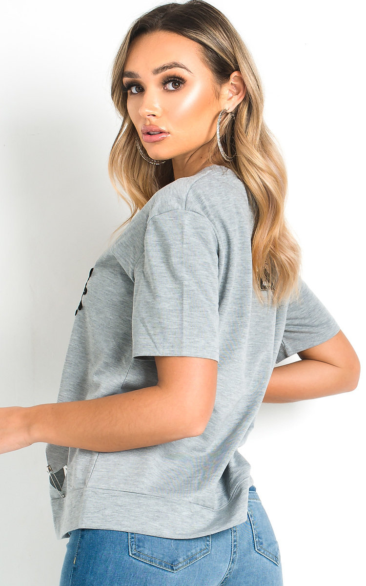 Pippa Oversized Slogan Pin Top Thumbnail Pippa Oversized Slogan Pin Top Thumbnail