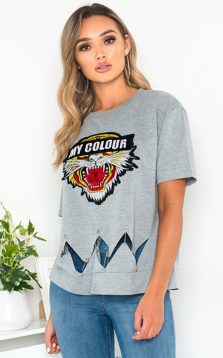 Pippa Oversized Slogan Pin Top Thumbnail Pippa Oversized Slogan Pin Top Thumbnail