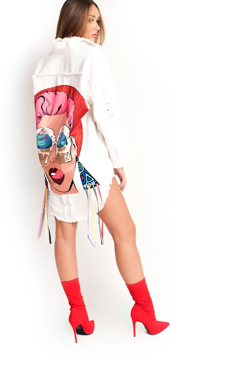 Pixi Graphic Denim Shirt Dress Thumbnail Pixi Graphic Denim Shirt Dress Thumbnail