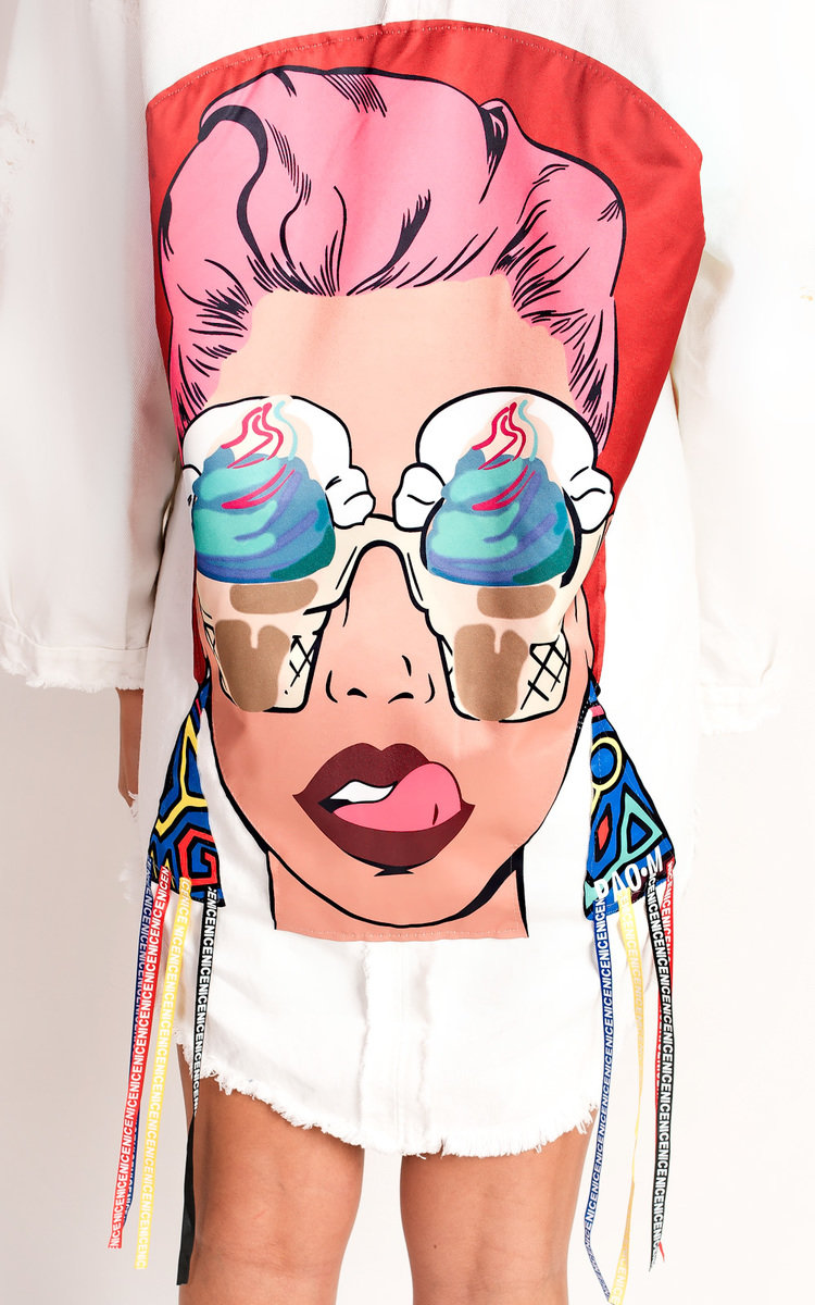 Pixi Graphic Denim Shirt Dress Thumbnail Pixi Graphic Denim Shirt Dress Thumbnail