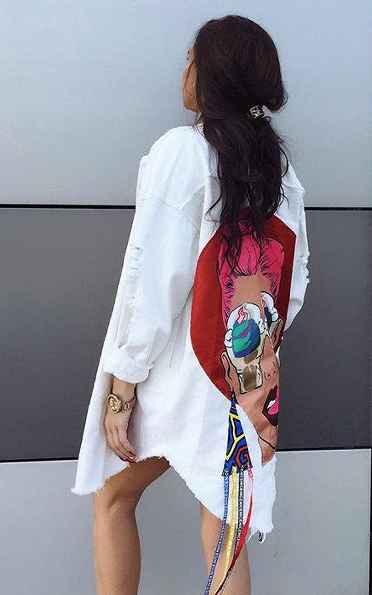 Pixi Graphic Denim Shirt Dress Thumbnail Pixi Graphic Denim Shirt Dress Thumbnail