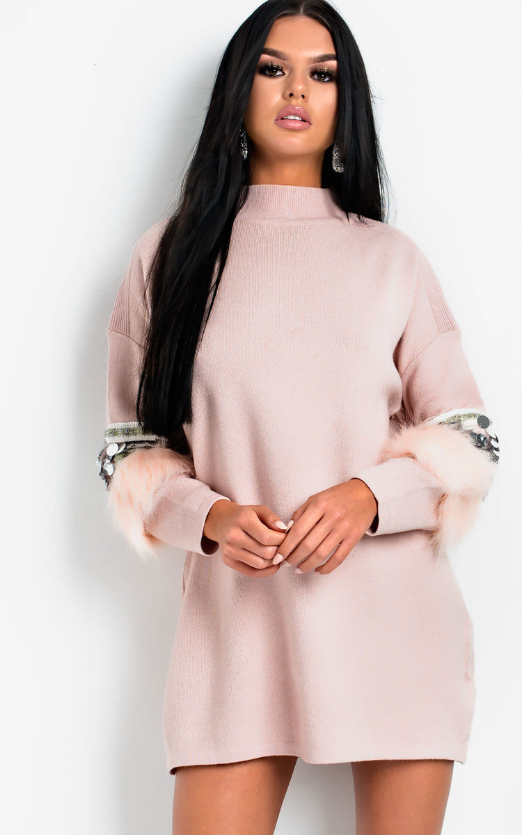Poppie Faux Fur Embellished Oversized Jumper Thumbnail Poppie Faux Fur Embellished Oversized Jumper Thumbnail