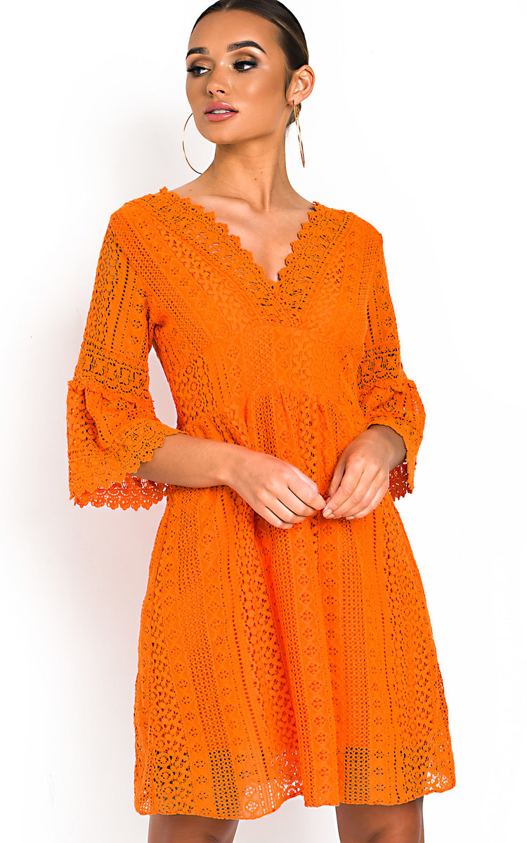 Poppy Crochet Bell Sleeve Dress Thumbnail Poppy Crochet Bell Sleeve Dress Thumbnail