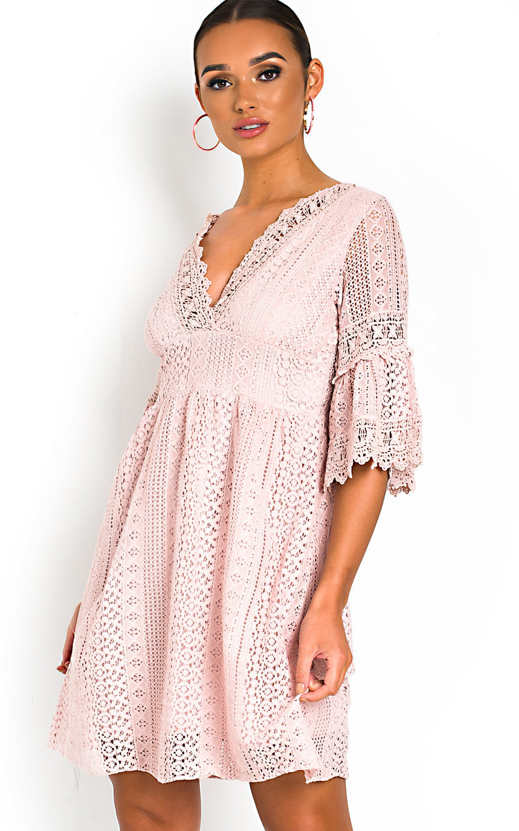 Poppy Crochet Bell Sleeve Dress Thumbnail Poppy Crochet Bell Sleeve Dress Thumbnail