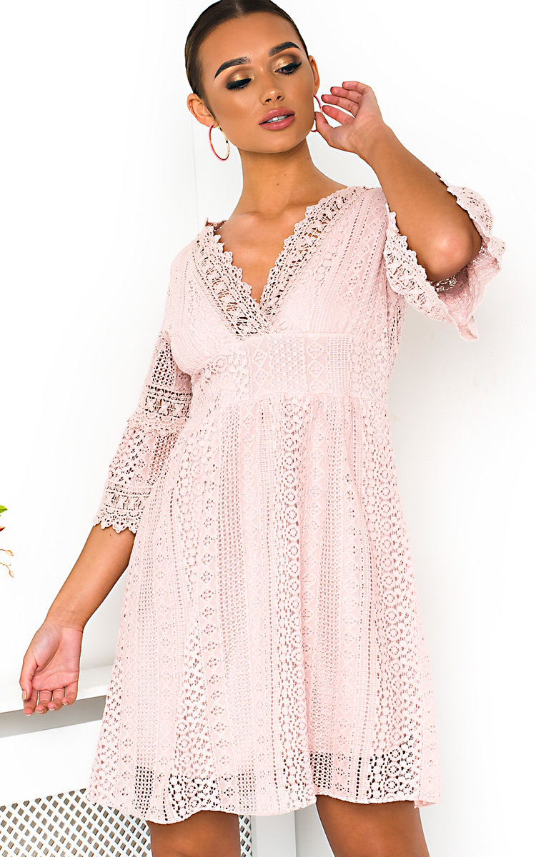 Poppy Crochet Bell Sleeve Dress Thumbnail Poppy Crochet Bell Sleeve Dress Thumbnail