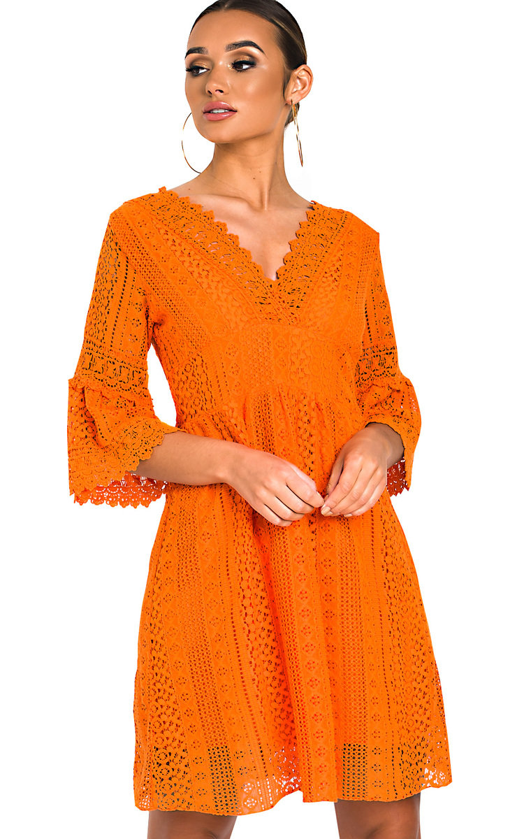 Poppy Crochet Bell Sleeve Dress Thumbnail Poppy Crochet Bell Sleeve Dress Thumbnail