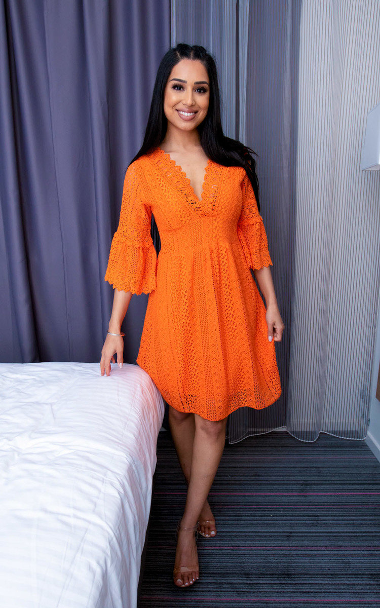 Poppy Crochet Bell Sleeve Dress Thumbnail Poppy Crochet Bell Sleeve Dress Thumbnail