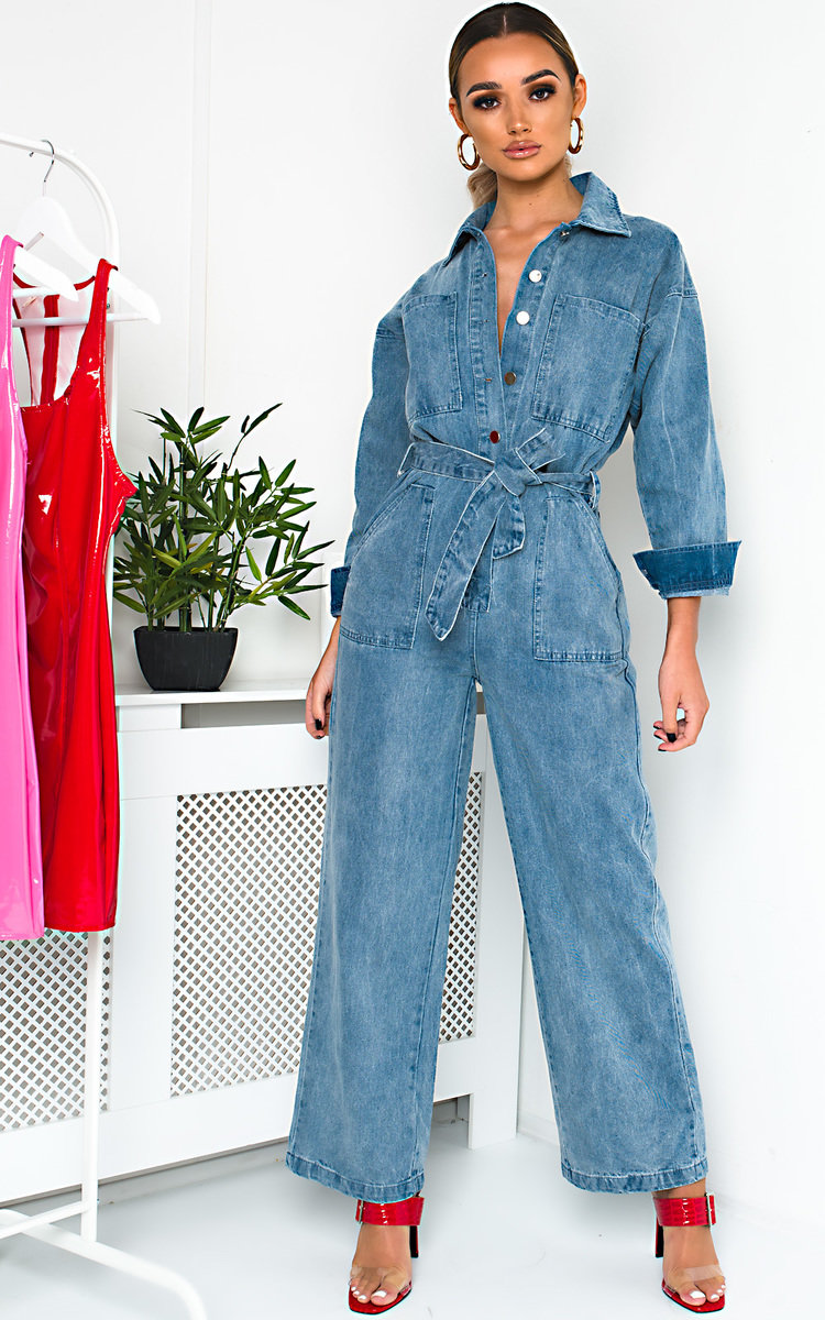 Quinn Denim Jumpsuit Thumbnail