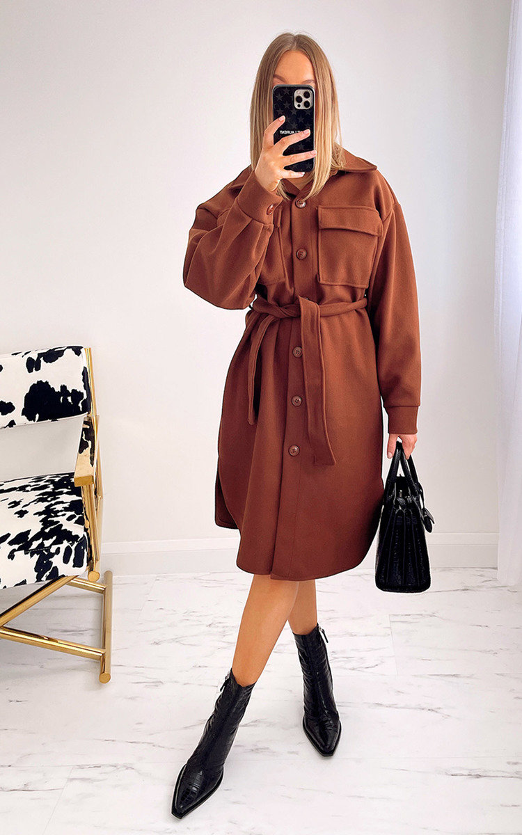 Raina Longline Belted Shacket Thumbnail Raina Longline Belted Shacket Thumbnail