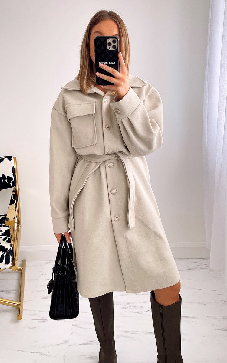 Raina Longline Belted Shacket Raina Longline Belted Shacket