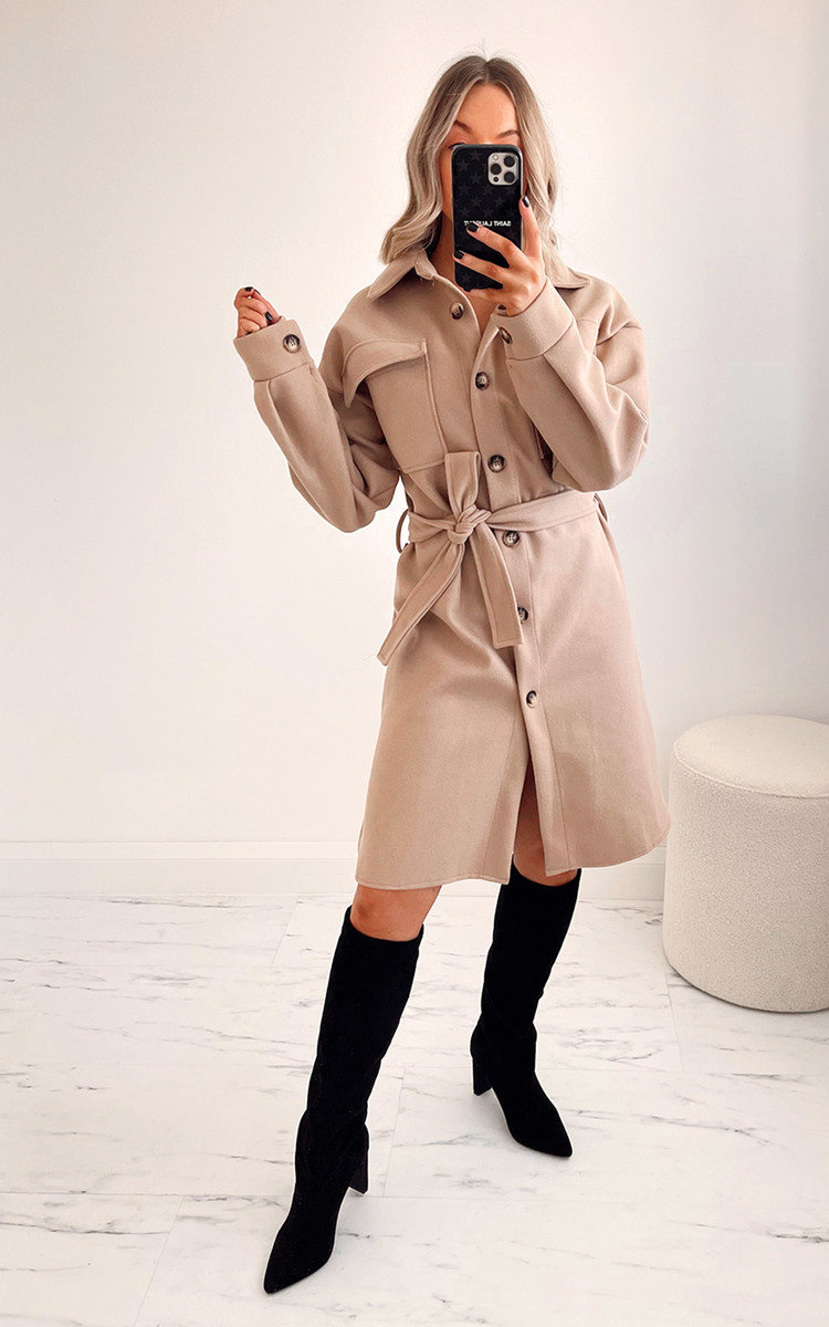Raina Longline Belted Shacket Thumbnail Raina Longline Belted Shacket Thumbnail