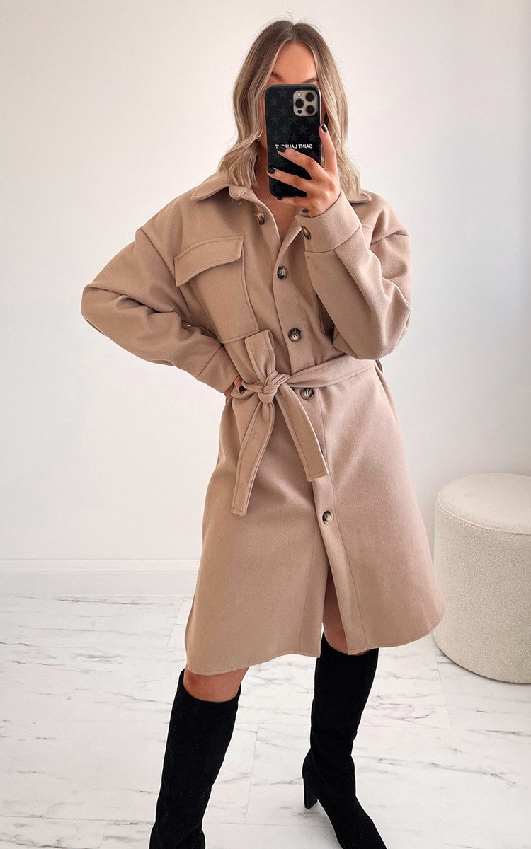 Raina Longline Belted Shacket Raina Longline Belted Shacket