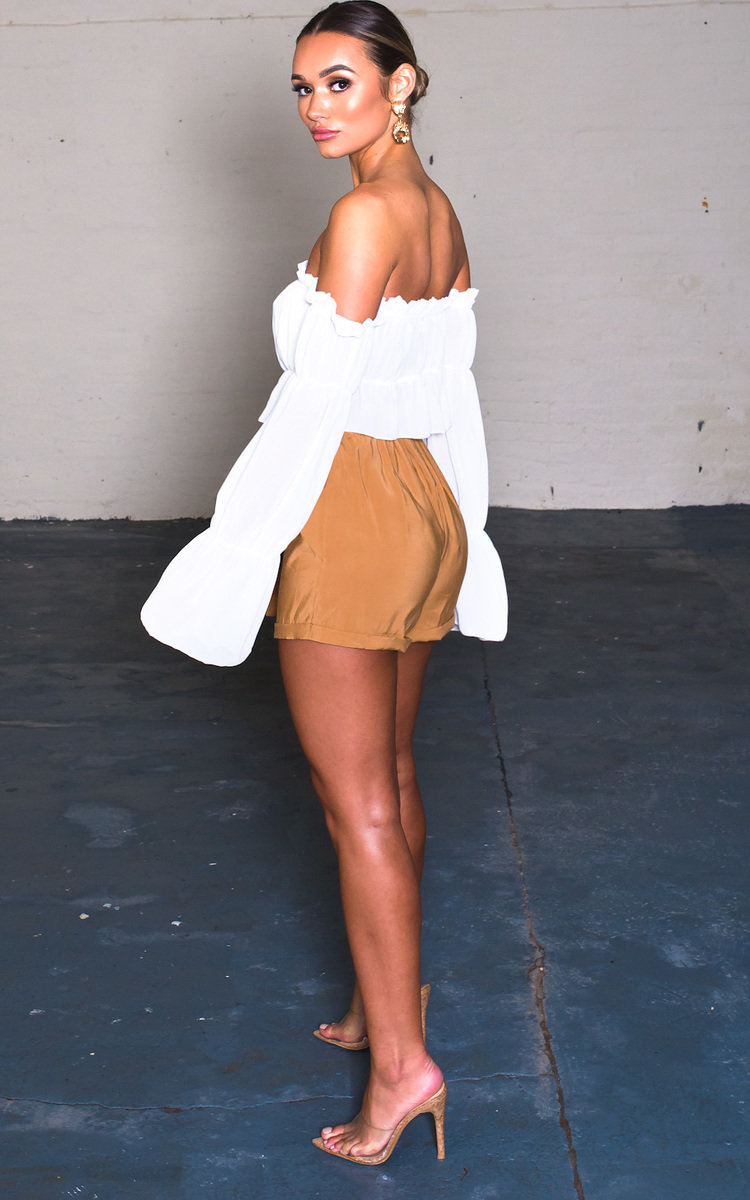 Raine Off Shoulder Frill Crop Top Thumbnail Raine Off Shoulder Frill Crop Top Thumbnail