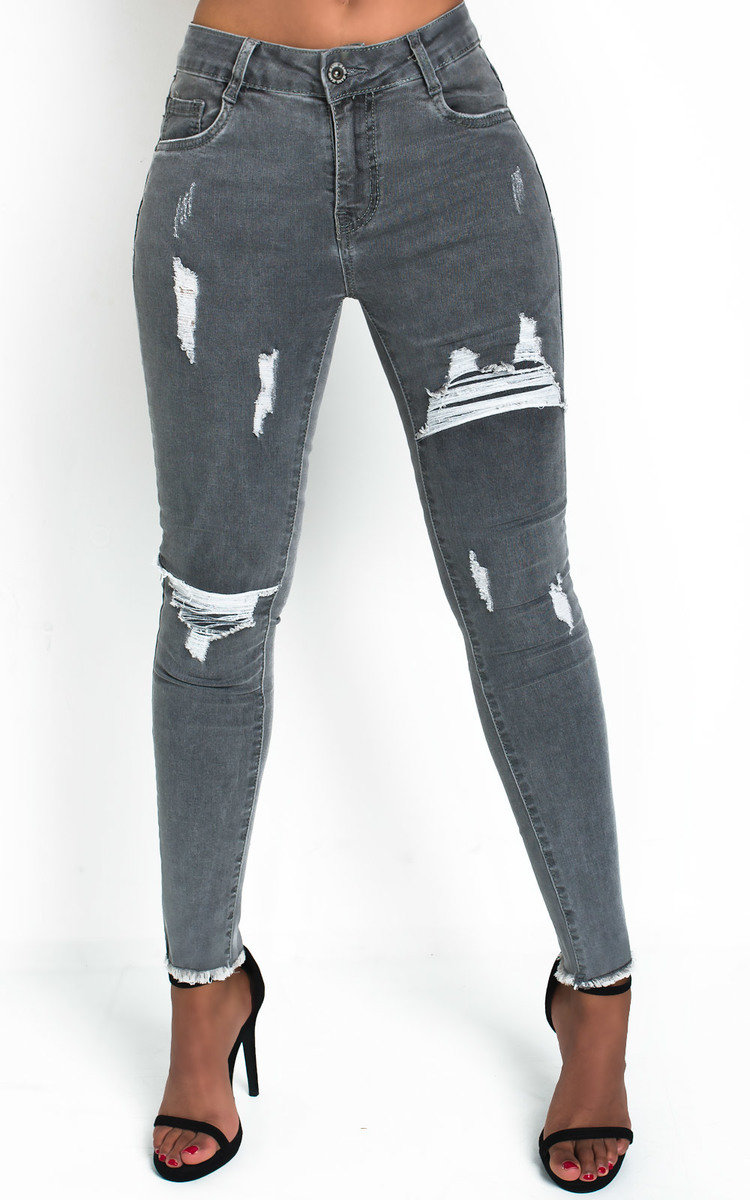Randy Distressed Frayed Skinny Jeans Randy Distressed Frayed Skinny Jeans
