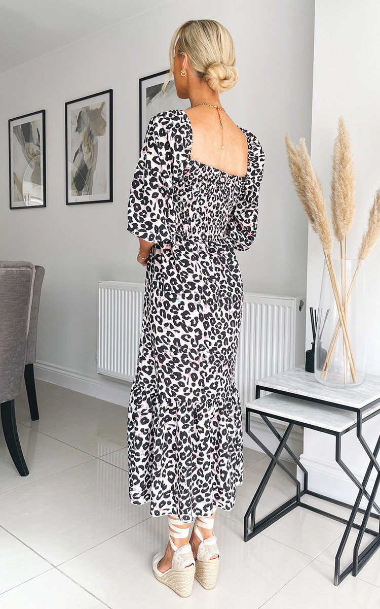Willow Puff Sleeve Tiered Midi Dress Thumbnail Willow Puff Sleeve Tiered Midi Dress Thumbnail