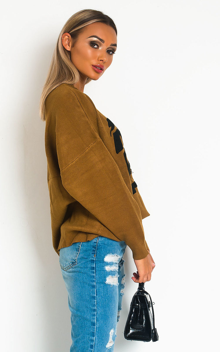 Rebel Slogan Knitted Jumper Thumbnail Rebel Slogan Knitted Jumper Thumbnail