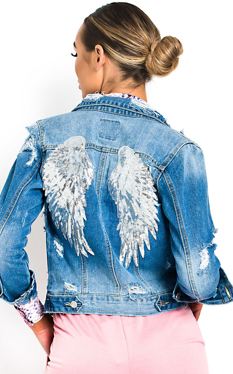 Reegan Embellished Denim Jacket Thumbnail