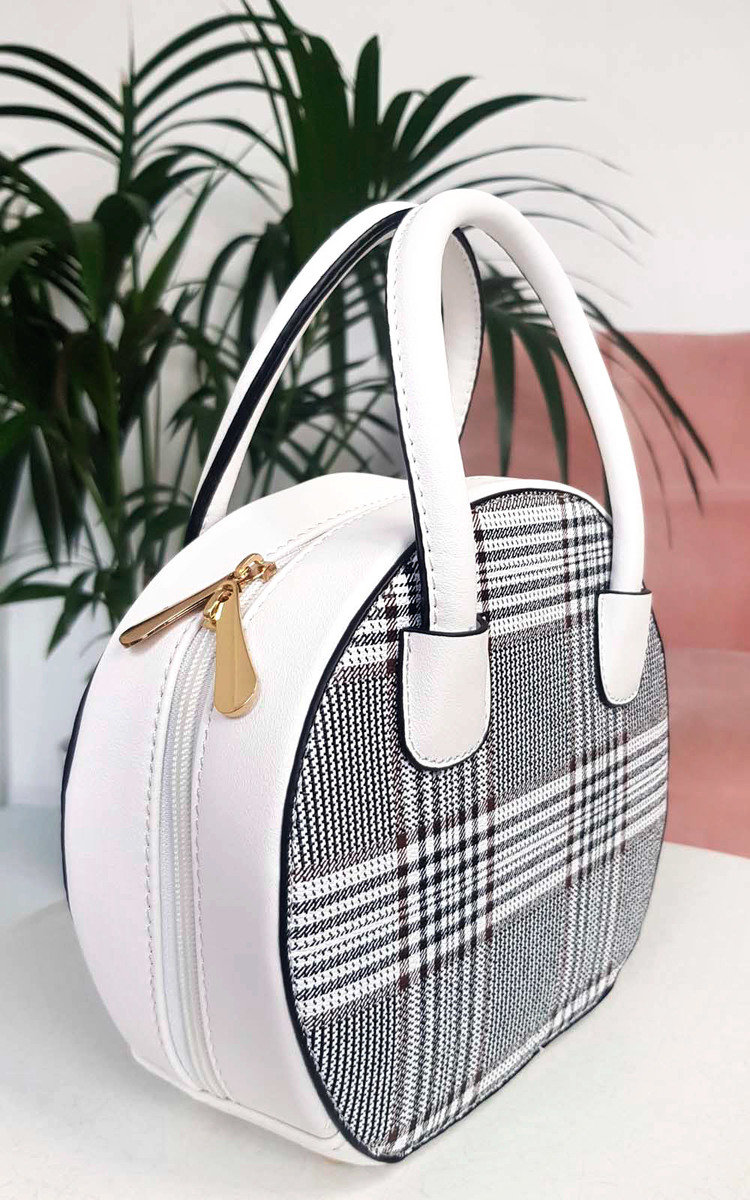 Rhanee Check Circle Handbag Thumbnail Rhanee Check Circle Handbag Thumbnail