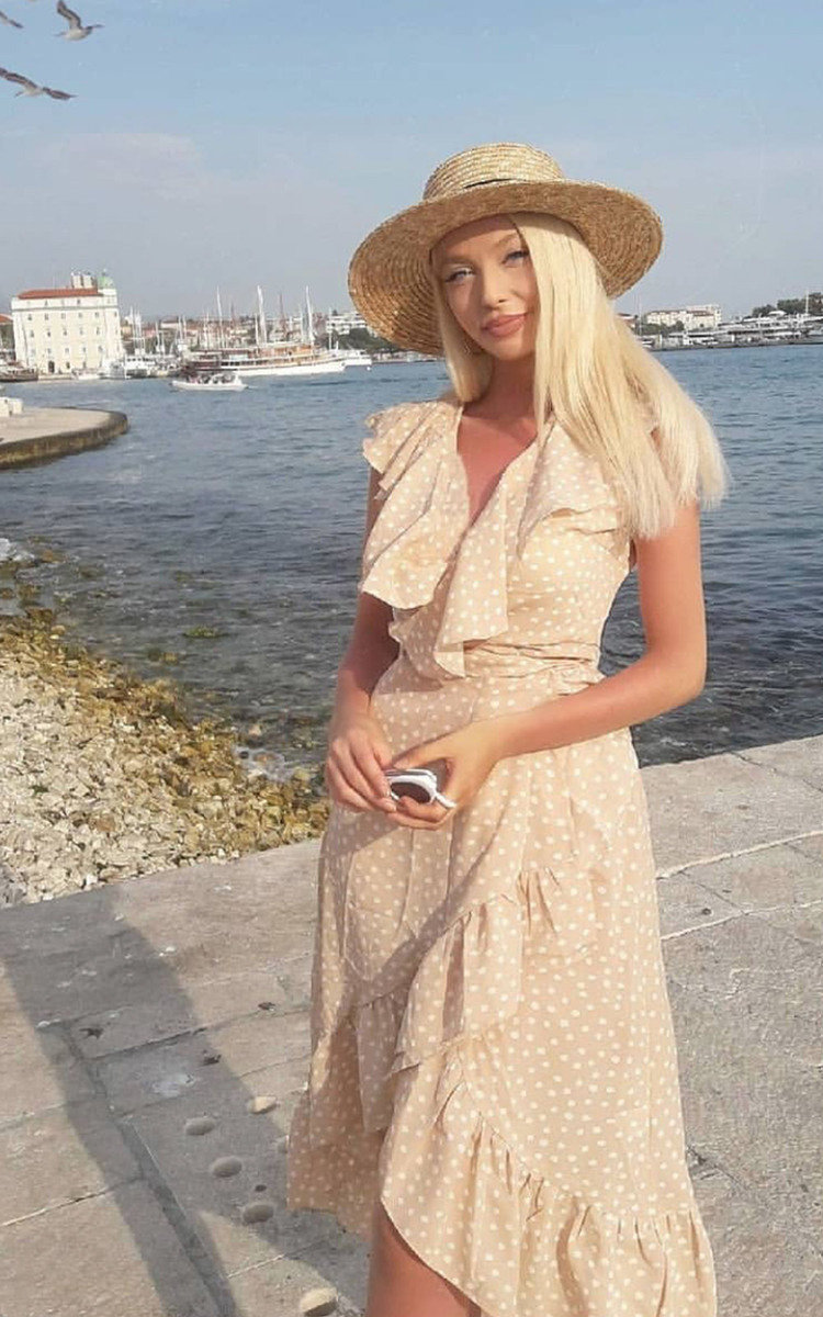 Rhona Polka Dot Wrap Midi Dress Rhona Polka Dot Wrap Midi Dress