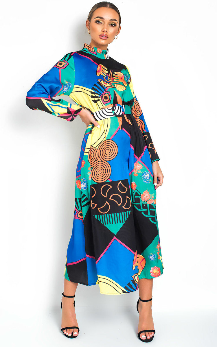 Rielle Belted Print Maxi Dress Thumbnail