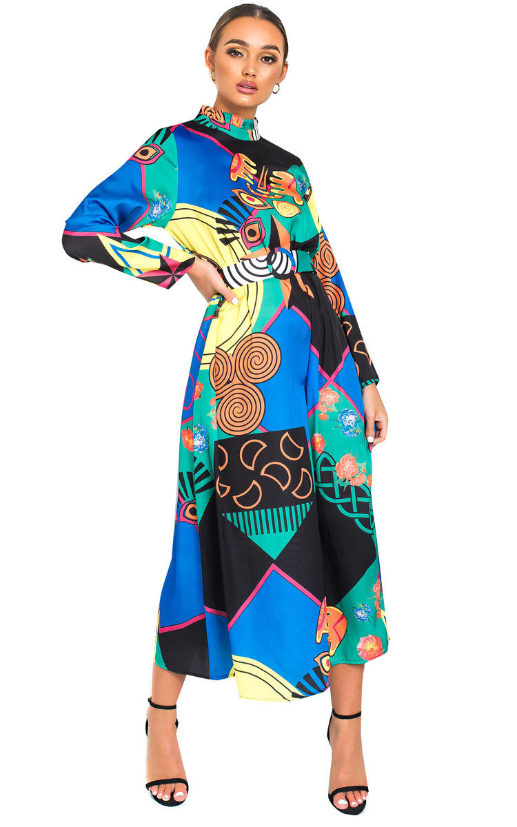 Rielle Belted Print Maxi Dress Thumbnail