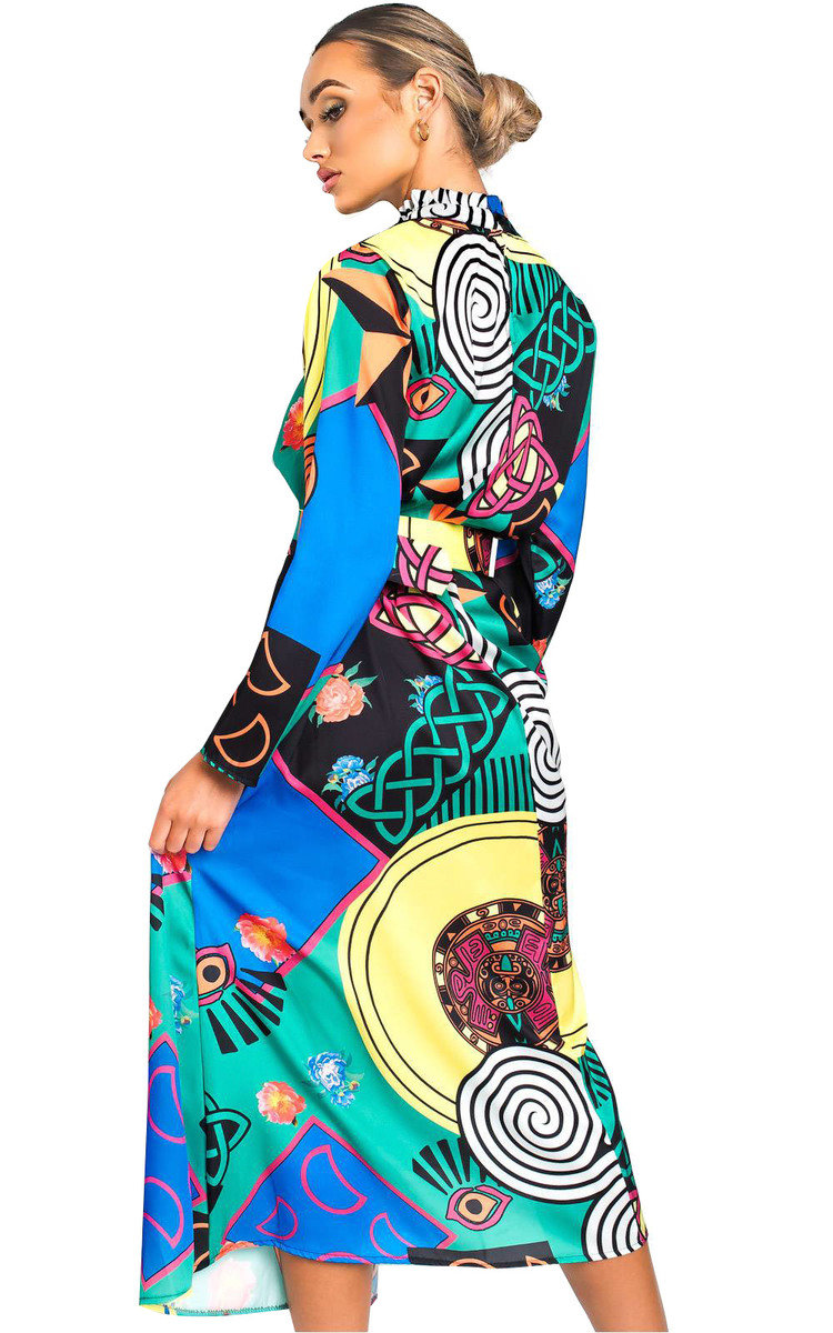 Rielle Belted Print Maxi Dress Thumbnail