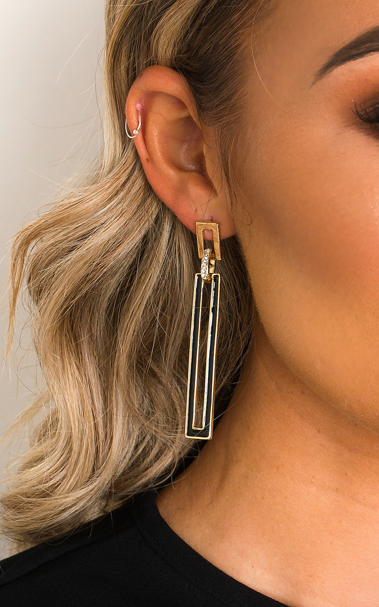 Riley Rectangle Drop Earrings  Thumbnail