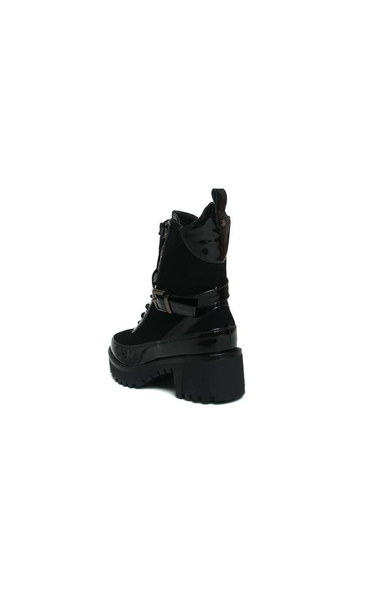 Rosa Buckle Lace Up Biker Boots Thumbnail Rosa Buckle Lace Up Biker Boots Thumbnail