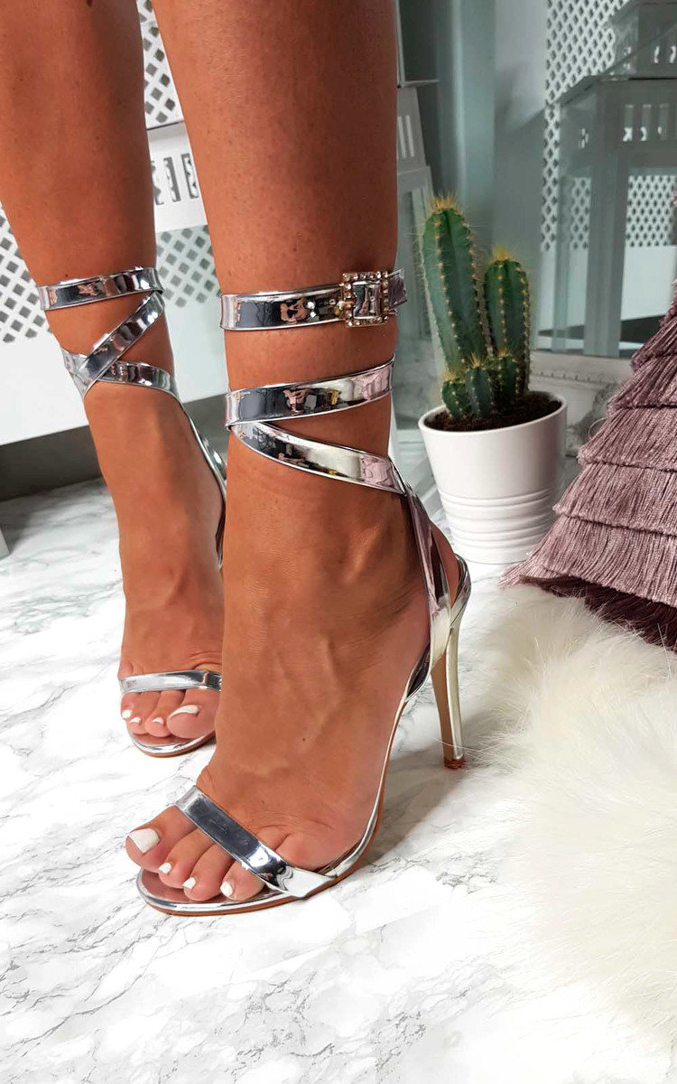 Rosa Wrap Strap Diamante Patent Heels Thumbnail Rosa Wrap Strap Diamante Patent Heels Thumbnail