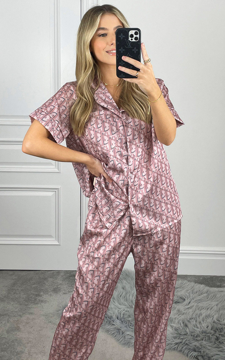 Rose Printed Pyjama Co-ord  Thumbnail