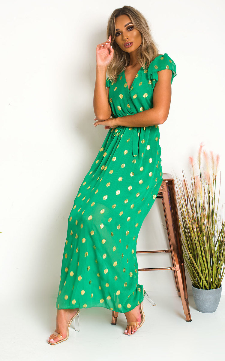 Rosi Polka Dot Maxi Dress Thumbnail