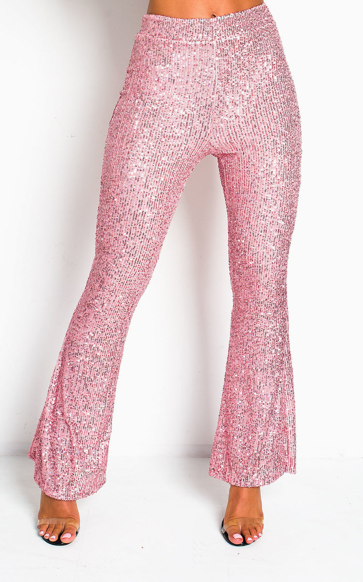 Rosie Sequin Flare Trousers  Thumbnail