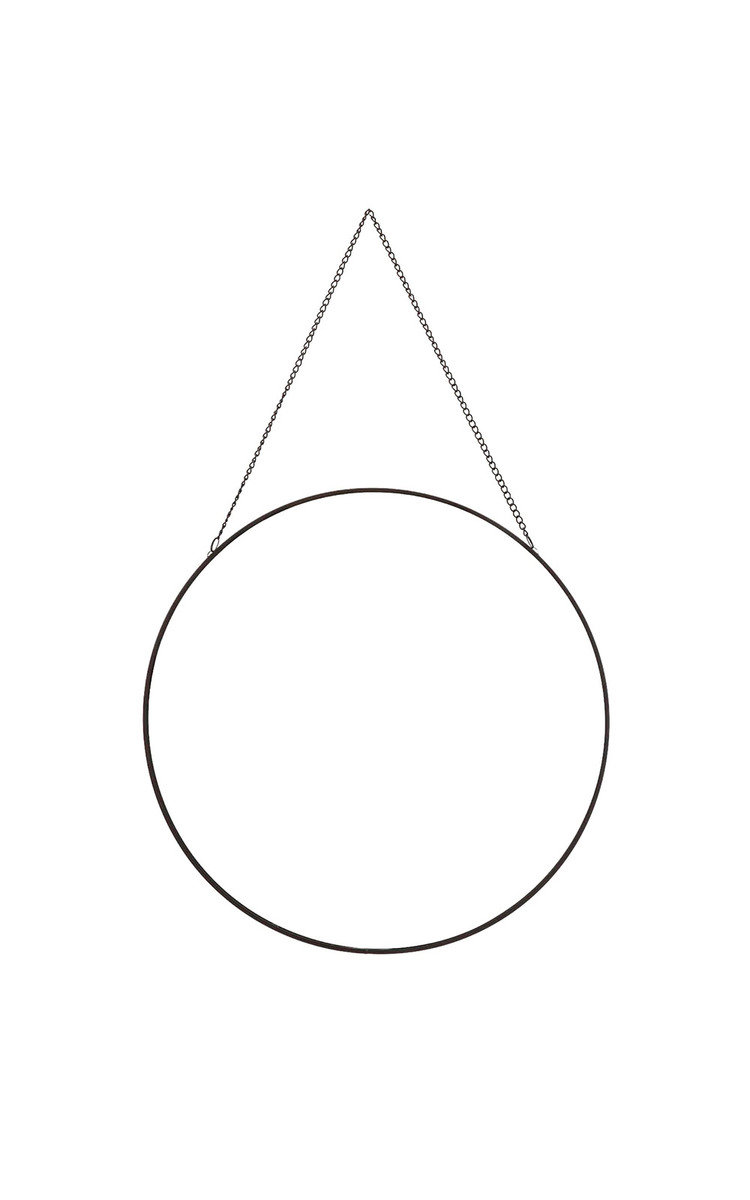 Round Black Hanging Mirror On Chain Thumbnail Round Black Hanging Mirror On Chain Thumbnail