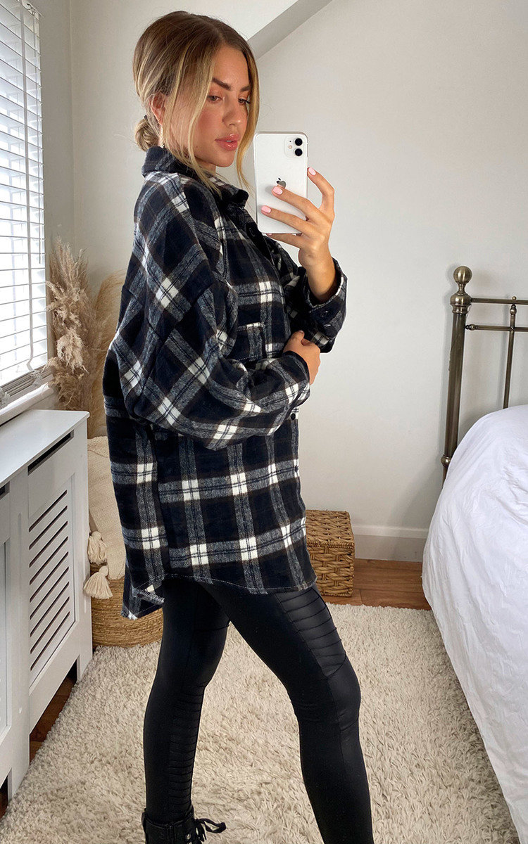 Roxana Checked Button Up Oversized Shirt Thumbnail Roxana Checked Button Up Oversized Shirt Thumbnail