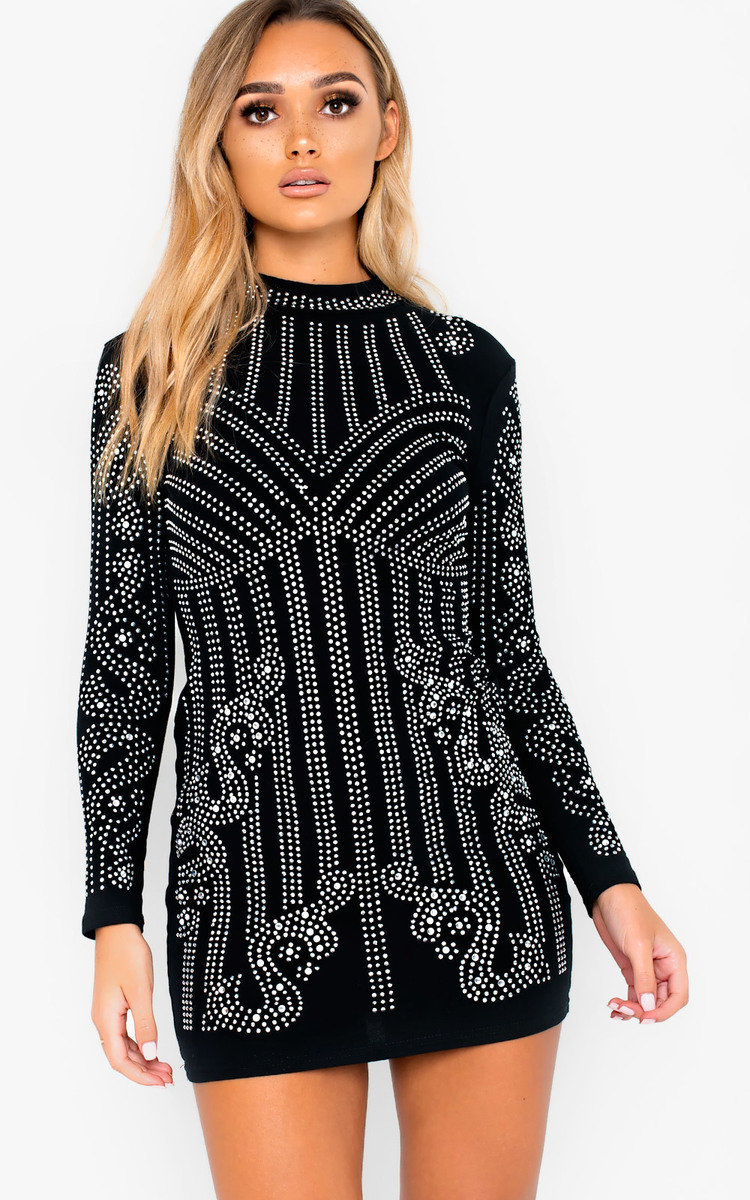 Roxana Embellished Bodycon Dress Thumbnail