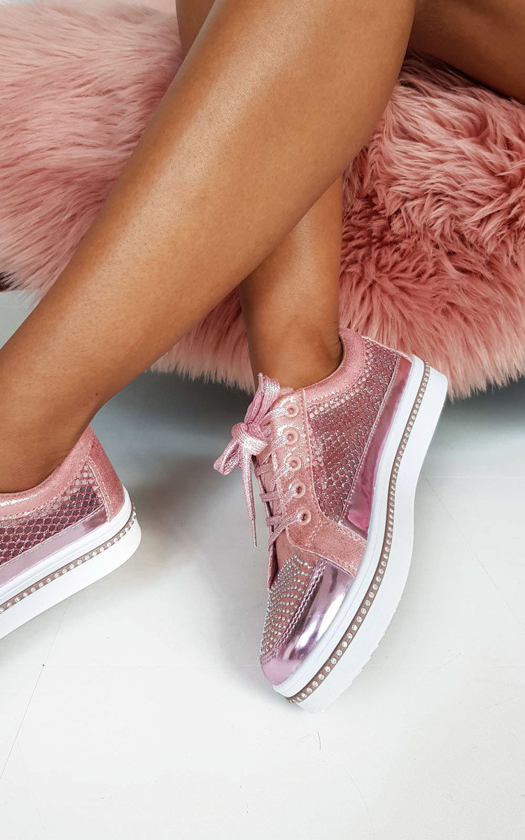 Roxi Diamante Embellished Trainers Thumbnail Roxi Diamante Embellished Trainers Thumbnail
