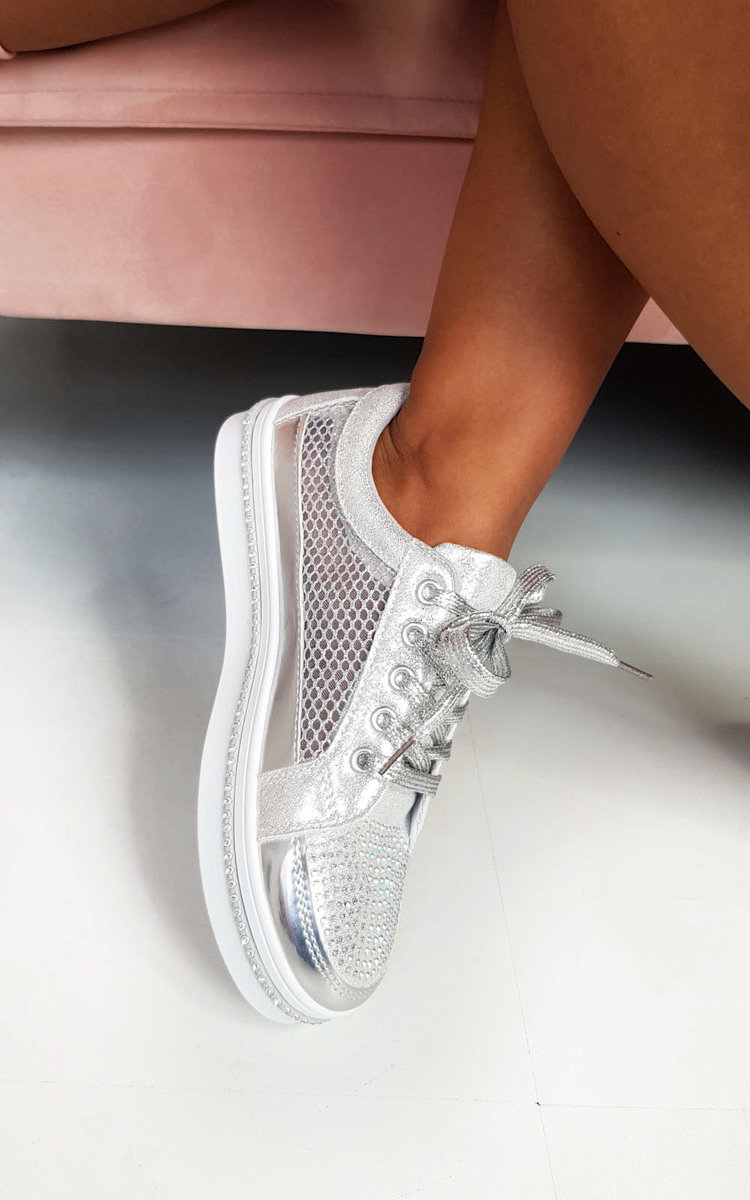 Roxi Diamante Embellished Trainers Thumbnail Roxi Diamante Embellished Trainers Thumbnail