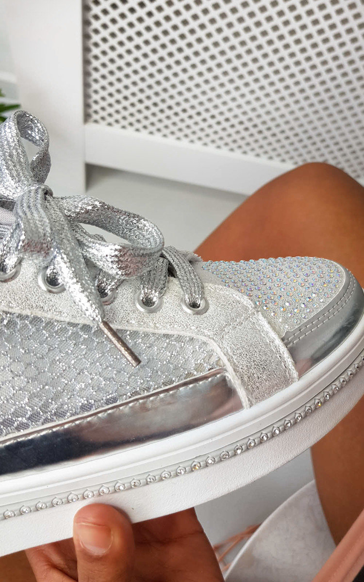 Roxi Diamante Embellished Trainers Thumbnail