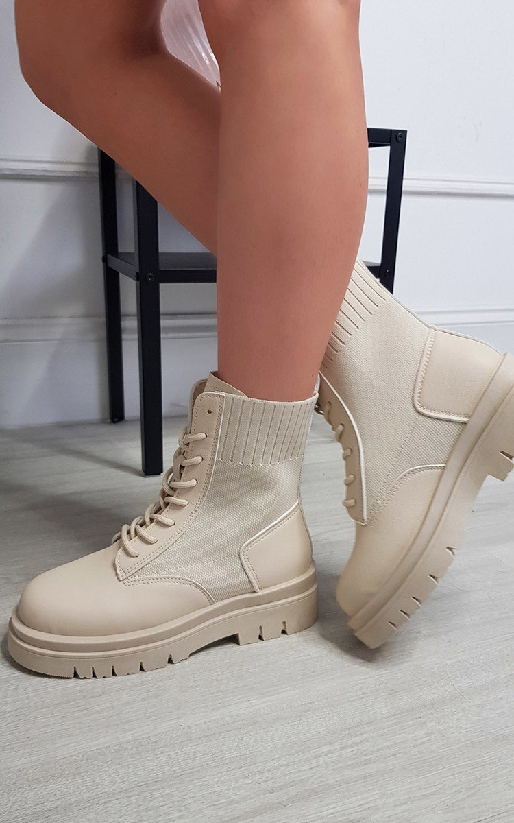 Roxie Faux Leather Lace Up Ankle Boot Thumbnail Roxie Faux Leather Lace Up Ankle Boot Thumbnail