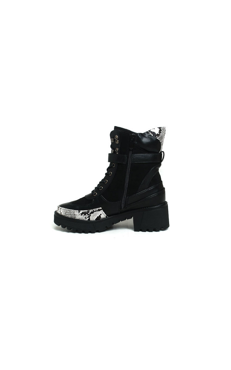 Rubie Buckle Lace Up Biker Boots  Thumbnail