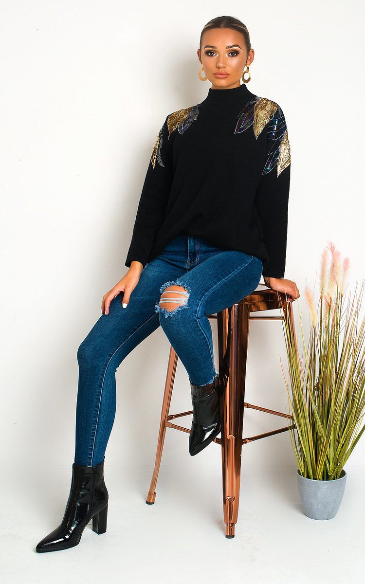 Rubie Longline Sequin Shoulder Jumper Thumbnail Rubie Longline Sequin Shoulder Jumper Thumbnail