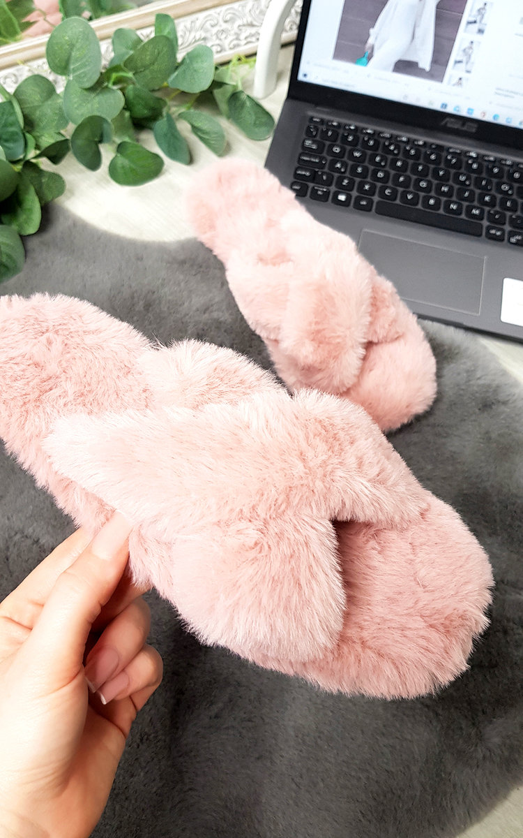 Ruby Faux Fur Slider Slippers Ruby Faux Fur Slider Slippers