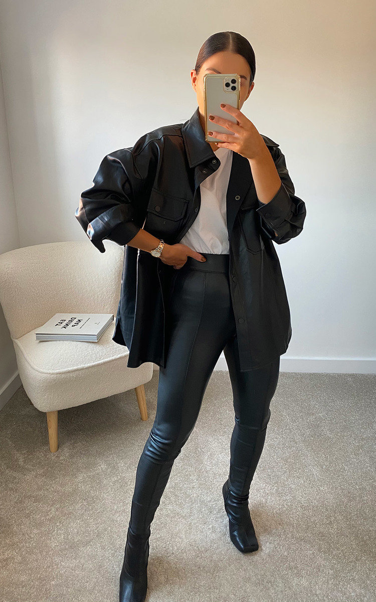 Ruby Faux Leather Shirt Jacket Thumbnail Ruby Faux Leather Shirt Jacket Thumbnail