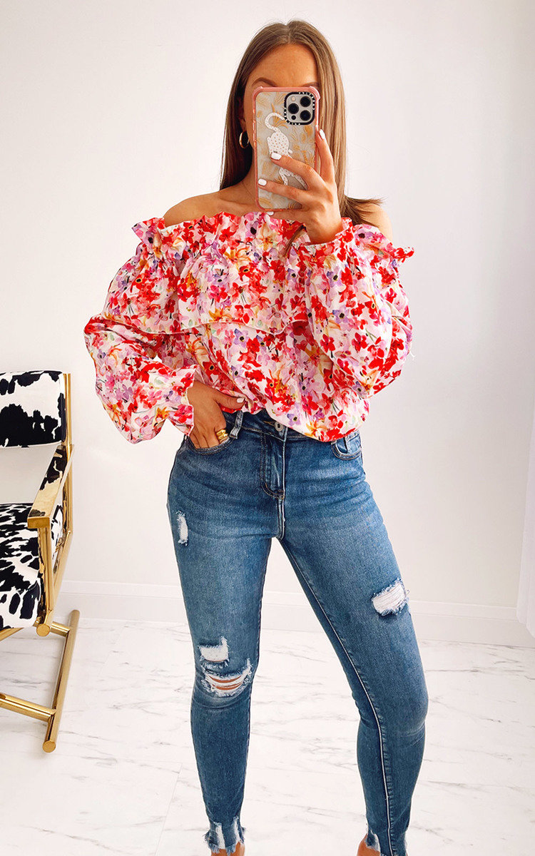 Ruby Floral Off Shoulder Top Thumbnail