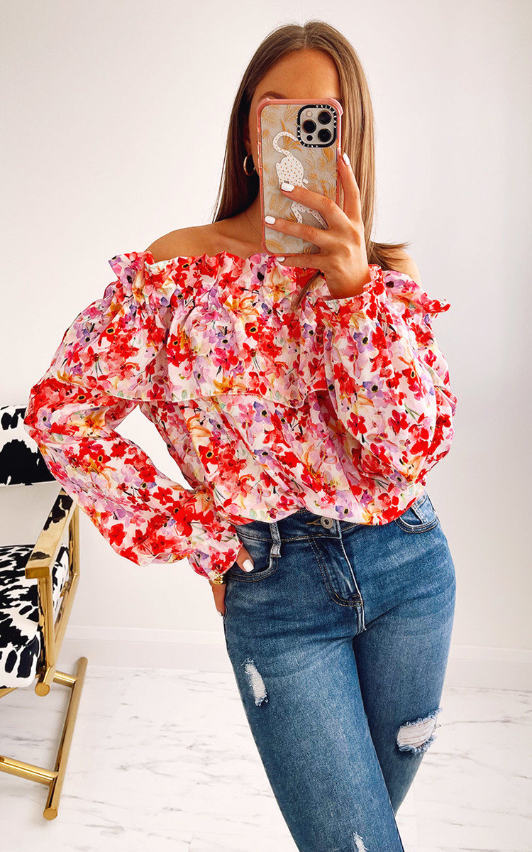 Ruby Floral Off Shoulder Top Thumbnail