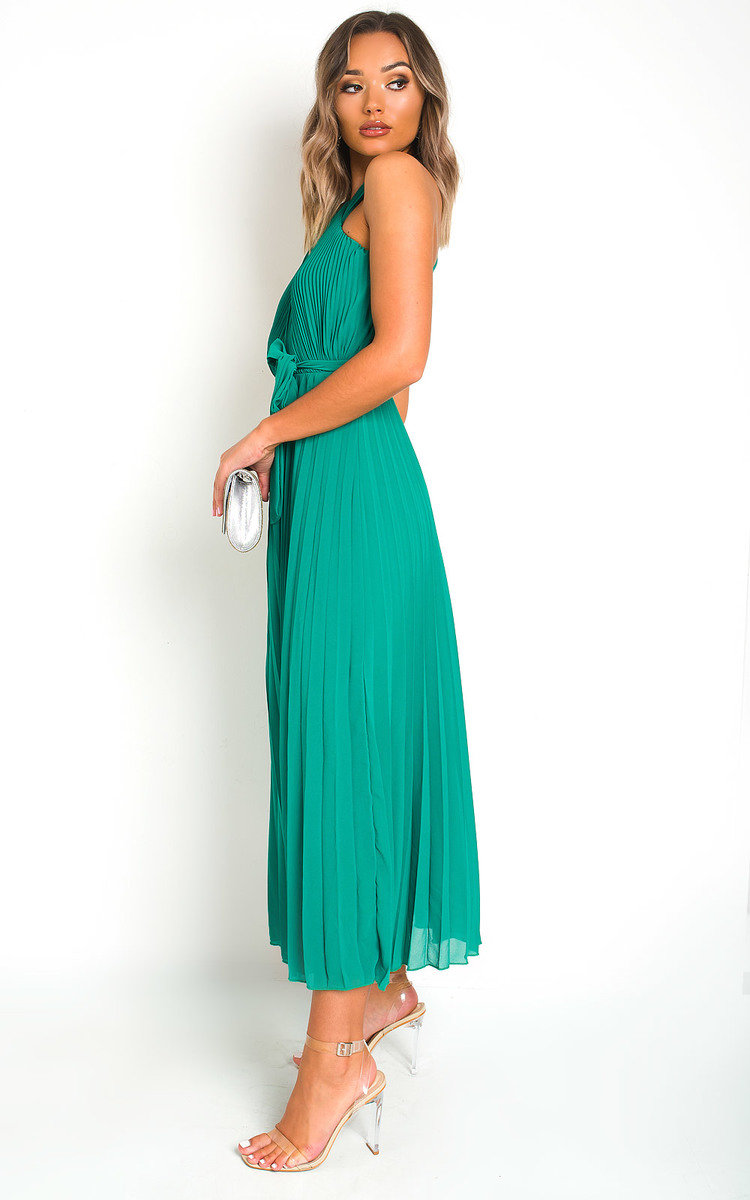 Ryanna Pleated Crossover Maxi Dress Thumbnail