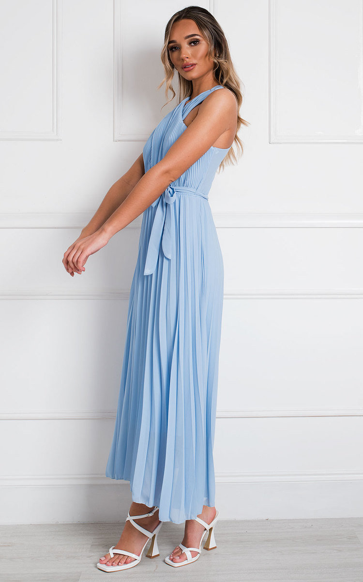 Ryanna Pleated Crossover Maxi Dress Thumbnail