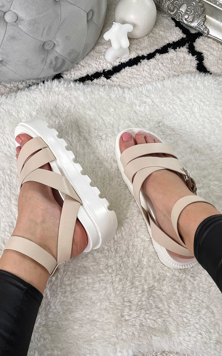 Sabrina Strappy Buckle Sandals Thumbnail