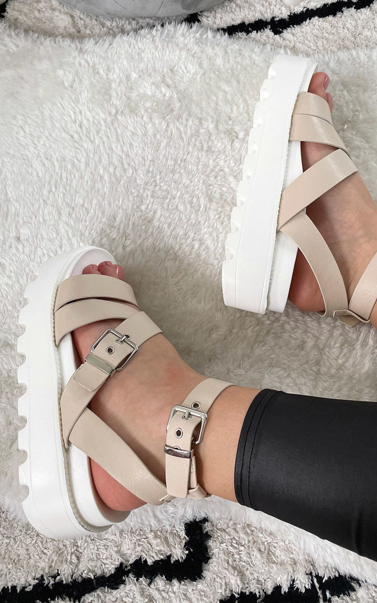 Sabrina Strappy Buckle Sandals Thumbnail