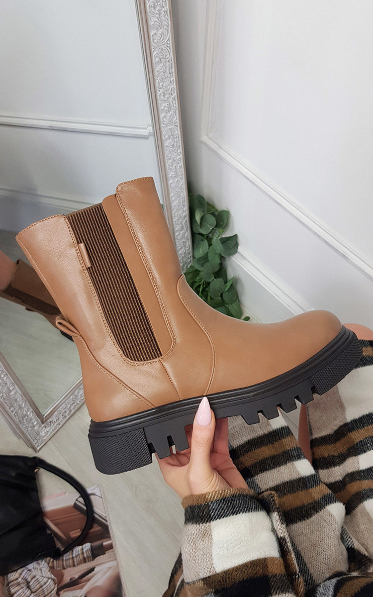 Sandy Faux Leather Zip Up Ankle Boot Thumbnail